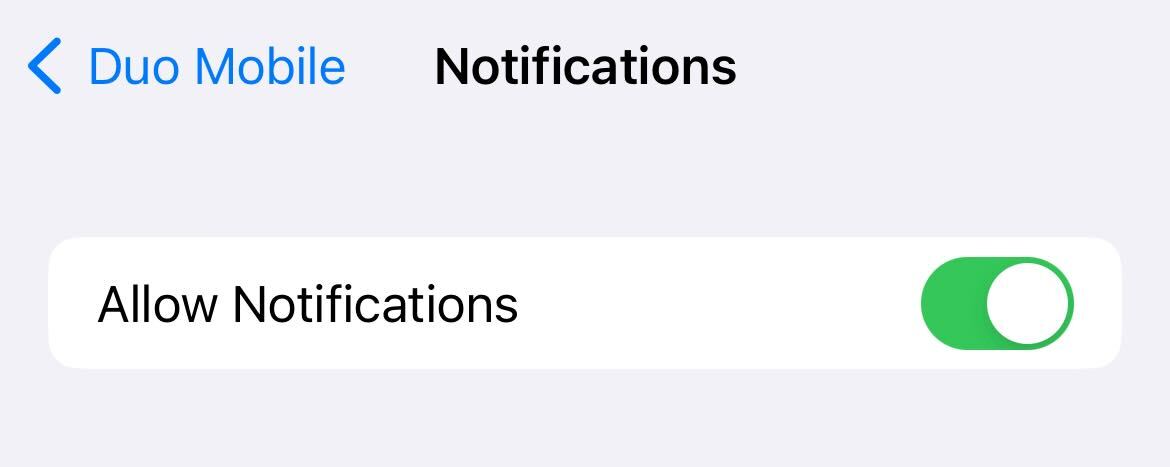 Notification configuration options