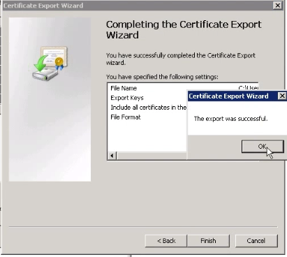 How do I export a complete issuing certificate chain for LDAPS