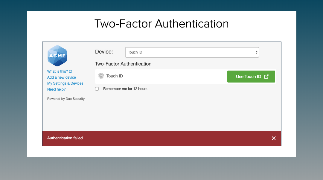 Why am I seeing the errors "Your identity couldn't be verified" or