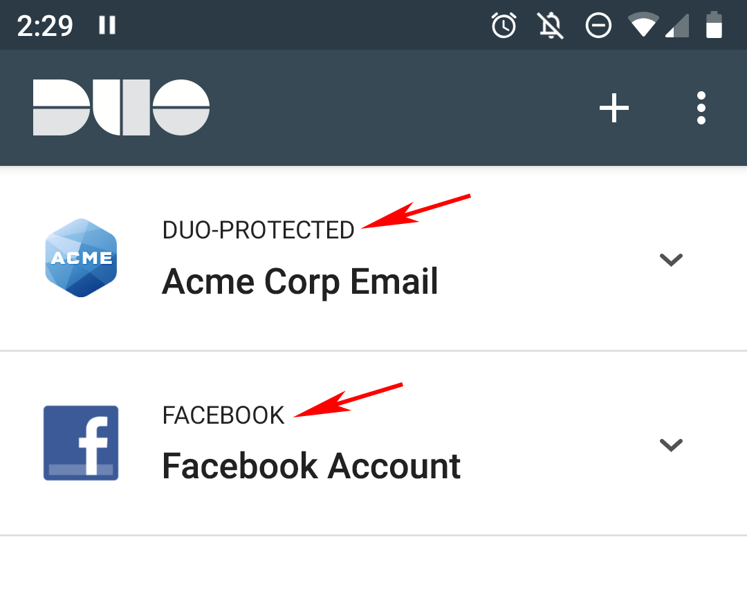 What are the differences between Duoprotected applications and third