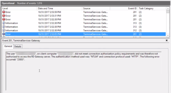 Why Would I See Error When Trying To Log In Through Windows Logon Or Rd Gateway