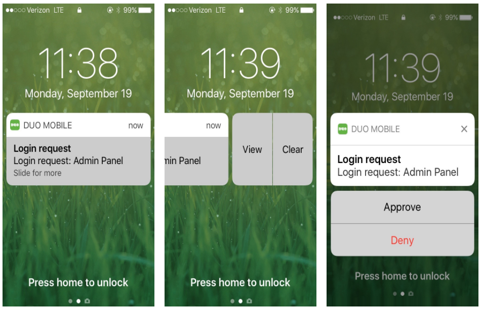 How Do I Approve A Duo Push Notification From The Ios 10 Or Ios 11 Lock Screen