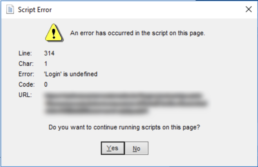 Why do I receive a JavaScript error while logging in to an Office 365  desktop application protected by Duo for AD FS?