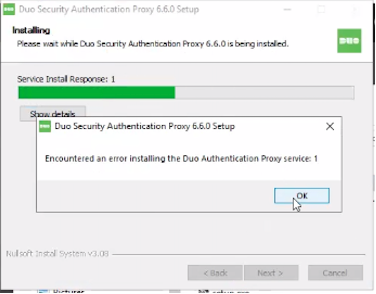 Why is my Duo Authentication Proxy update failing with Error ...